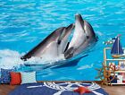 3D Sea Dolphins N1663 Wallpaper Wall Mural Removable Self-adhesive Sticker Eve