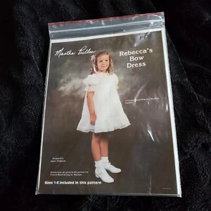 Martha Pullen Rebecca's Bow Dress Sewing Pattern Girls Sizes 1-8 UNCUT - Picture 1 of 9