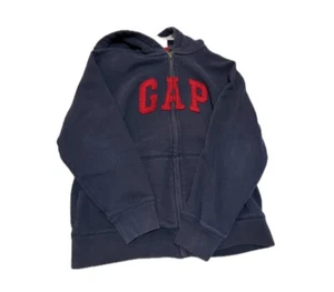 Gap Logo Hoodie Sweater Boys XXL (14-16) Full Zip Navy Blue Long Sleeve ~ New - Picture 1 of 4