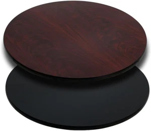 Glenbrook 30'' round Table Top with Black or Mahogany Reversible Laminate Top - Picture 1 of 2