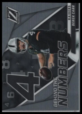 2022 Zenith #BN-DC Derek Carr Behind the Numbers - Image 1 of 2