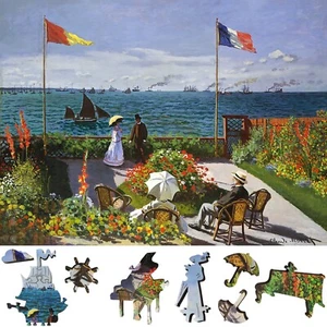 Wooden Jigsaw Puzzle for Adults by FoxSmartBox-205 Pcs -Garden at Sainte-Adresse - Picture 1 of 8