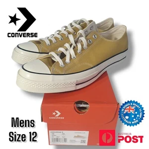 Mens Converse Chuck 70 OX Sneakers Size US12 (30.5cms) UK12 Shoes Yellow Olive - Picture 1 of 13
