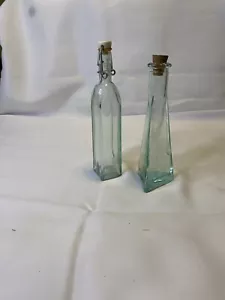 COPPIA BOTTIGLIE VETRO DECORATORE - Foto 1 di 8