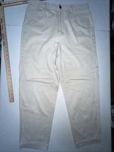 Talbots Stretch Pants Women’s Size 14 Tan Kakhi Brushed Cotton Soft Five Pocket - Picture 1 of 15