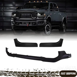 Matte Black Front Lower Grille Trim Headlight Molding For RAM 2500 3500 2019-24 - Picture 1 of 9