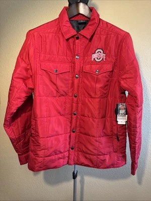 Chaqueta acolchada de peso medio detonada Coliseo Coliseo M Ohio State Buckeyes nueva con etiquetas para hombre Foto 1 de 4