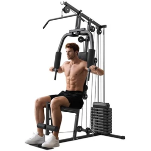HOMCOM Multifunction Home Gym Machine with 45kg Weights for Full Body Workout - Picture 1 of 11