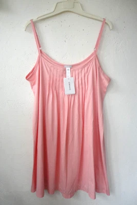 Babydoll plisado HANRO L Chemise algodón puro ~ Julieta en rosa coral 7747 nuevo con etiquetas Foto 1 de 4