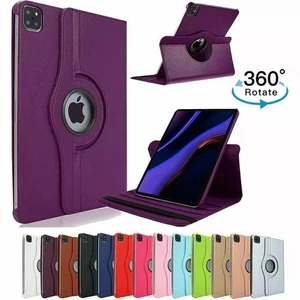 Leather 360° Rotating Case For iPad Pro M5 M2 Air 13" 12.9" 1st 2nd Tablet Cover - Picture 1 of 22