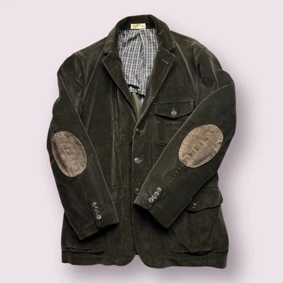 Blazer chaqueta de granero de pana vintage para hombre J.Crew años 90 talla L parche en el codo marrón Foto 1 de 4