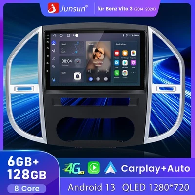 DAB Autoradio Für Mercedes Benz Vito W447 2014-20 Navi Android 13 CarPlay 6+128G - Bild 1 von 4