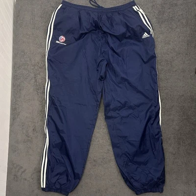 vintage adidas track pants men’s Size 3XL Lined 90s Blue Sportswear Joggers - Image 1 of 4