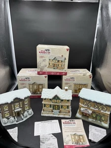 It's A Wonderful Life Illuminated Village LOT - City Hall Bijou Ma Bailey House - Picture 1 of 14