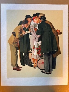 NORMAN ROCKWELL HOLLYWOOD ARTIST PROOF 1 OF ONLY 60 ETTINGER COA NEVER DISPLAYED - Picture 1 of 21