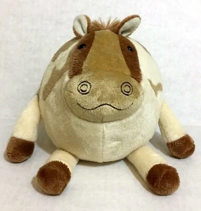 Goof Ballz 6" marrón crema redonda Haley el caballo animal de peluche - Imagen 1 de 8