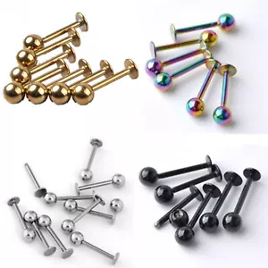 20pcs/lot Labret Stud Bar Tragus Lip Nose Ear Cartilage Helix Body Piercing - Picture 1 of 5