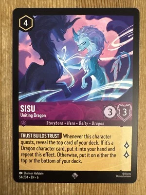 Sisu - Uniting Dragon 54/204 Super Rare Azurite Sea Lorcana Disney English Card - Image 1 of 2