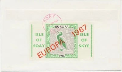 GB LOCALS ISLE OF SKYE (SOAY) SCOTLAND 1967 PROVISONAL EUROPA 5 Sh. MS rare FDC - Image 1 of 2