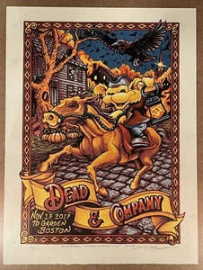 Grateful Dead Poster 255/600 Signed By AJ Masthay 2017 To Garden Boston - Picture 1 of 3