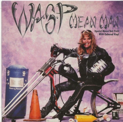 W.A.S.P. MEAN MAN RARE LILAC VINYL, MINT CONDITION UK SINGLE - Image 1 of 4