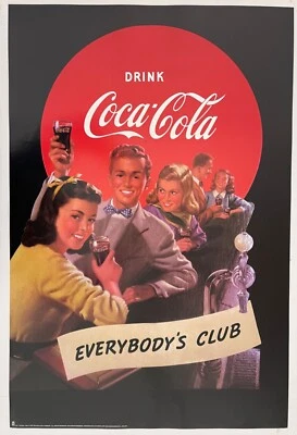 COCA COLA, LICENSED 1997 REPRODUCTION  POSTER FEATURING VINTAGE ADVERTISEMENT - Image 1 of 4