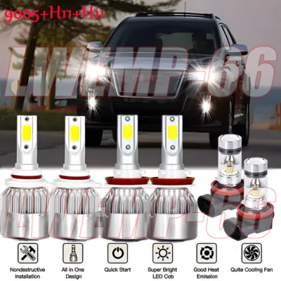 For GMC Terrain2010 2011 2012 2013 2014 2015 LED Headlight Hi/Low Beam&Fog Light - Изображение 1 из 4