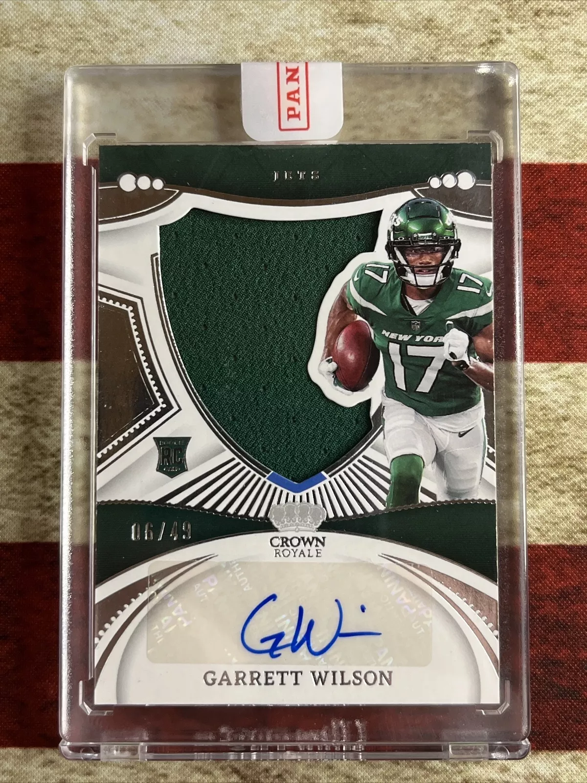 2022 Chronicles Crown Royale Silhouettes RPA Garrett Wilson 6/49