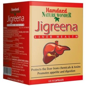Hamdard Jigreena Capsule 60 X 2 = 120 CAPSULES FOR LIVER WELLNESS - Picture 1 of 5