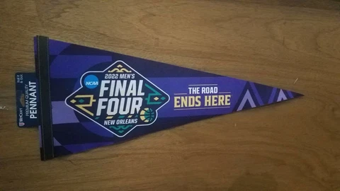 2022 Final Four NCAA Mens Logo 12x30 Premium Pennant Duke Kansas UNC New Orleans Cover