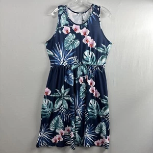 OURS Dress Women's Sleeveless Floral Tropical Size XL Casual Beach Resort New - Picture 1 of 12