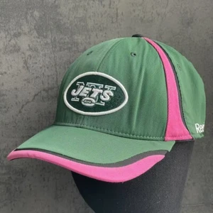 Vintage NFL New York Jets Fitted Hat Mens S/M Reebok Breast Cancer Awareness EUC - Picture 1 of 9