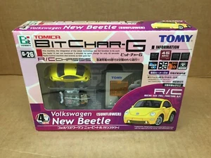TOMY TOMICA BIT CHAR-G G-26 RC CHASSIS SUNFLOWER VOLKSWAGEN NEW BEETLE NICE - Picture 1 of 6