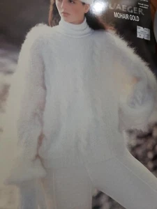 Jaeger Knitting Pattern 5667 Mohair Gold Cabled sweater 34-49 - Picture 1 of 1