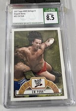 cm punk 2007 topps wwe heritage III ringside bonus #r3 csg 8.5 Wwe Rookie Insert