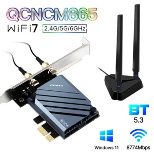 QCNCM865 WiFi 7 PCIe Card with BT 5.3 for AMD. Windows 11 Only - Picture 1 of 7