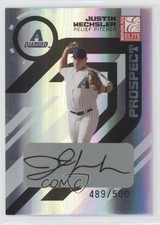2005 Donruss Elite Auto Prospects /500 Justin Wechsler #198 Rookie Auto RC