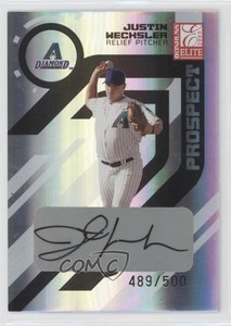 2005 Donruss Elite Auto Prospects /500 Justin Wechsler #198 Rookie Auto RC