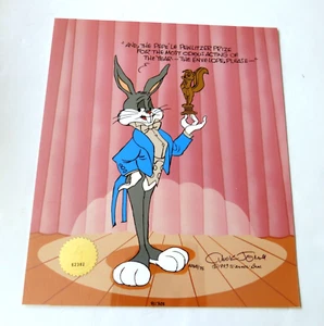 Bugs Bunny "Pewlitzer Prize" Animation Sericel AP 68/75 Warner Bros Signed - Picture 1 of 4