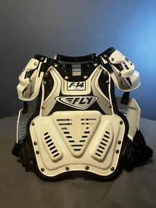 Fly Racing Chest Protector F-14 Series Youth Size Black And White - Picture 1 of 11