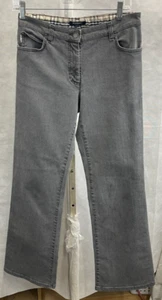 Burberry Women's Gray Straight Leg Denim Pants Size 8 - Picture 1 of 12