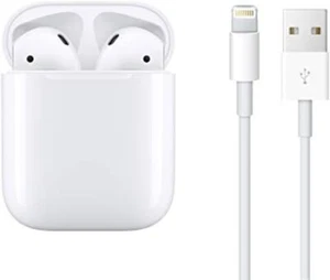 Apple AirPods 2ème Génération Écouteurs Bluetooth Écouteurs Sans Fil avec Étui de Charge - Photo 1 sur 5