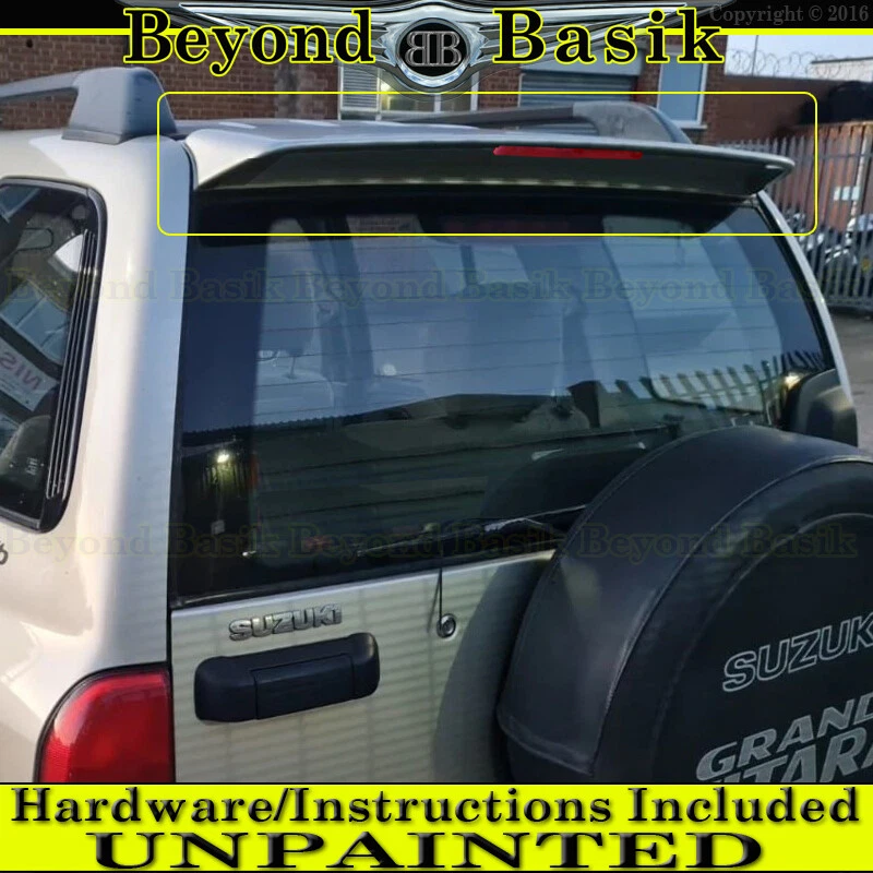 1999-00 2001 2002 2003 2004 2005 Suzuki Grand Vitara Roof Spoiler W/L UNPAINTED - Image 1 of 1