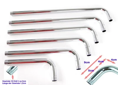 SOYTICH Braccio di Aspirazione Staffa a Parete Metallo Cromato per Soffione Doccia