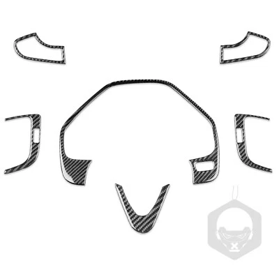 Cubierta de ventilación del velocímetro del volante de fibra de carbono real 6 piezas para Acura TLX 15-20 Foto 1 de 4