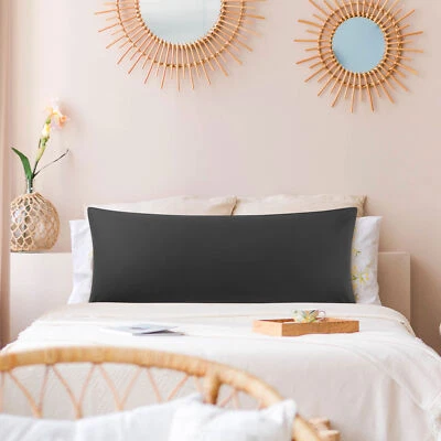 Conjunto de 2 fronhas com zíper fronha fronha corpo algodão egípcio fronha - Imagem 1 de 4