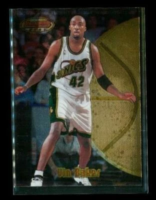1997-98 TOPPS BOWMANS BEST Chrome Basketball Card #35 VIN BAKER SuperSonics - Image 1 of 2