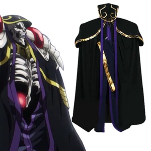 Anime Overlord Ainz Ooal Vestido Disfraz Disfraz Capa Negro Uniforme Abrigo Halloween - Imagen 1 de 7