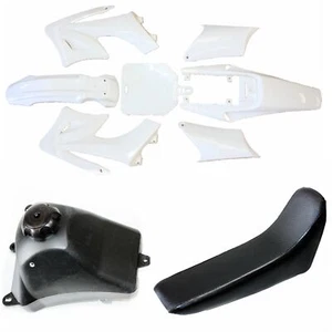 WHITE APOLLO ORION Fender Fairing Kit+ Seat +  Fuel Tank 125cc PIT PRO Dirt Bike - Picture 1 of 8