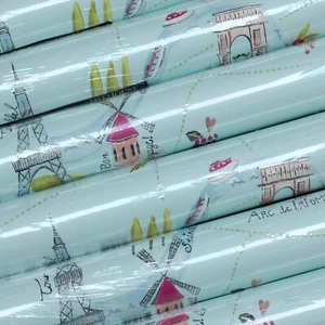 3 Rolls Wallpaper Arthouse Paris With Love Glitter Shimmer Multi Duck Egg Kids - Picture 1 of 5